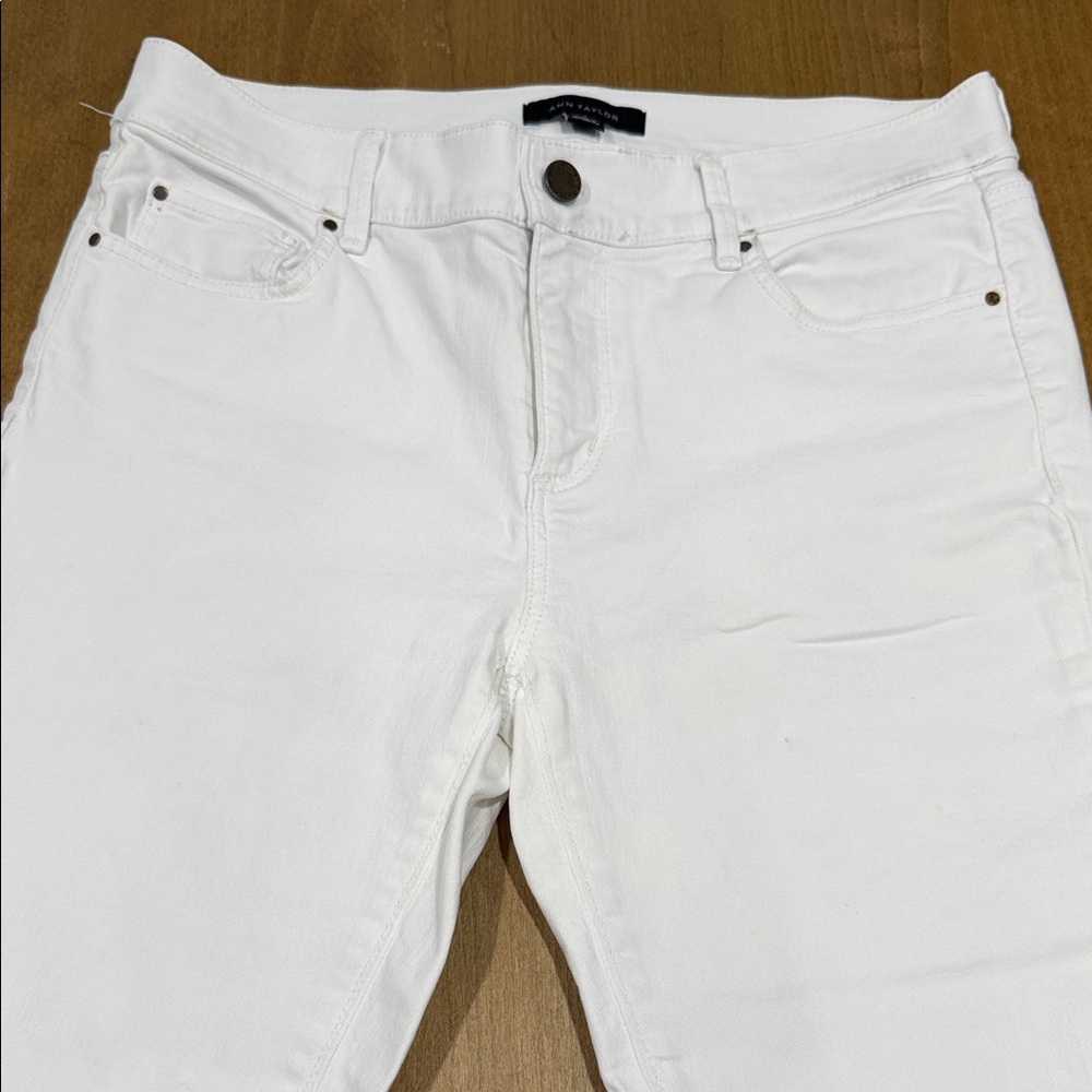 Ann Taylor Crisp White Skinny Jeans